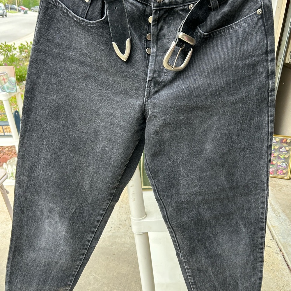 Stylish Black Jeans with Belt